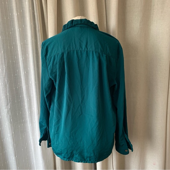 PRINCIPLES GREEN VINTAGE BLOUSE WITH TEXTURED COLLAR 12 - Picture 9 of 9